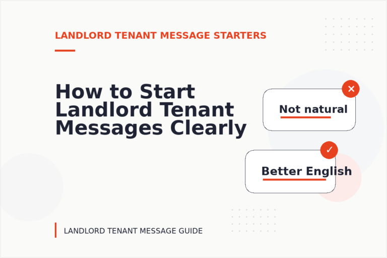 How to Start Landlord Tenant Messages Clearly