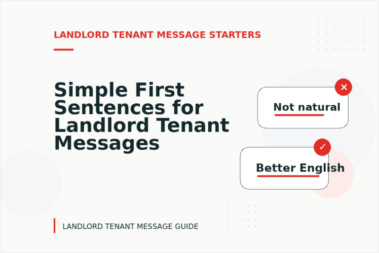 Simple First Sentences for Landlord Tenant Messages