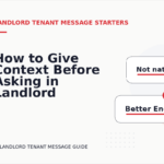 How to Give Context Before Asking in Landlord Tenant Message English