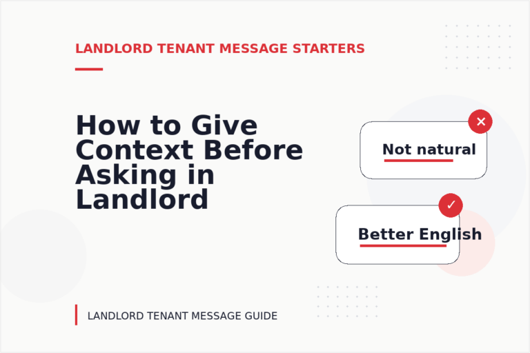 How to Give Context Before Asking in Landlord Tenant Message English How to Give Context Before Asking in Landlord Tenant Message English