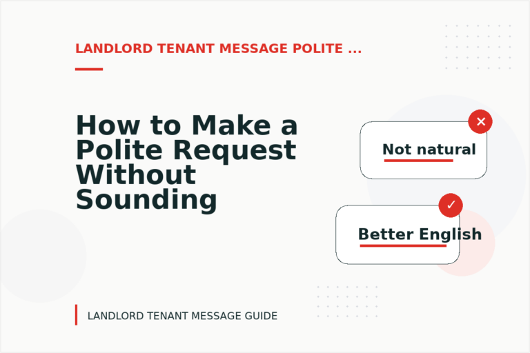 How to Make a Polite Request Without Sounding Demanding in Landlord Tenant Message English How to Make a Polite Request Without Sounding Demanding in Landlord Tenant Message English