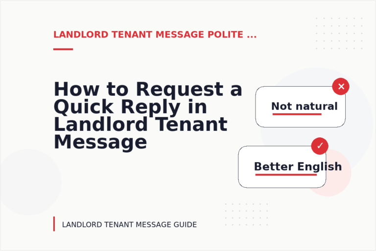 How to Request a Quick Reply in Landlord Tenant Message English How to Request a Quick Reply in Landlord Tenant Message English