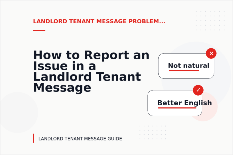 How to Report an Issue in a Landlord Tenant Message