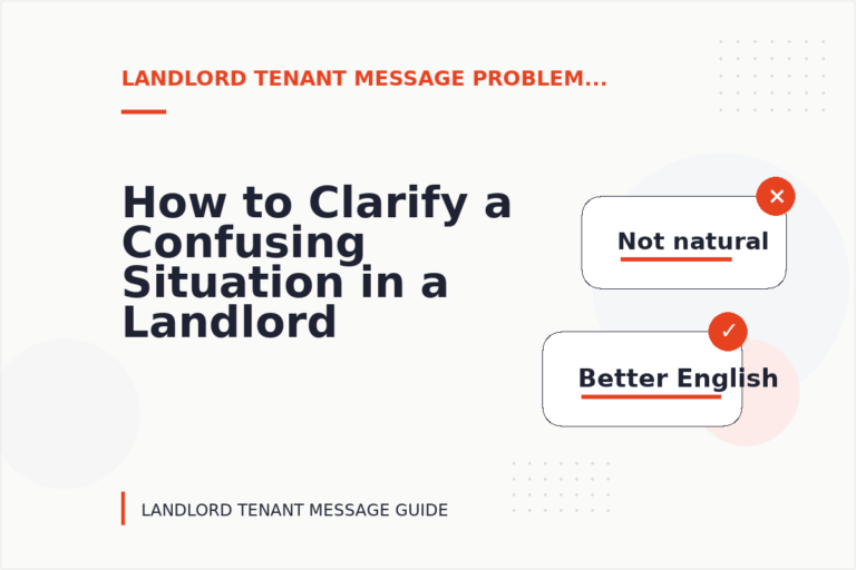 How to Clarify a Confusing Situation in a Landlord Tenant Message How to Clarify a Confusing Situation in a Landlord Tenant Message
