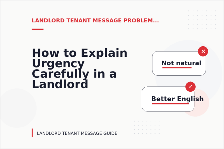 How to Explain Urgency Carefully in a Landlord Tenant Message How to Explain Urgency Carefully in a Landlord Tenant Message