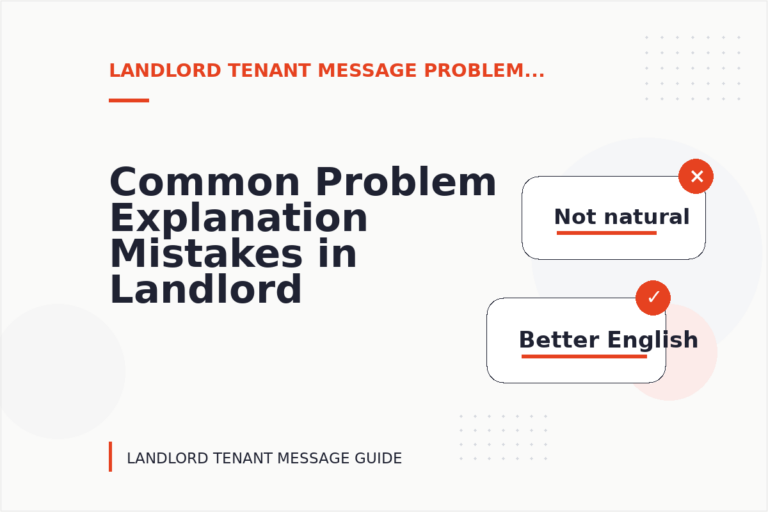 Common Problem Explanation Mistakes in Landlord Tenant Message English