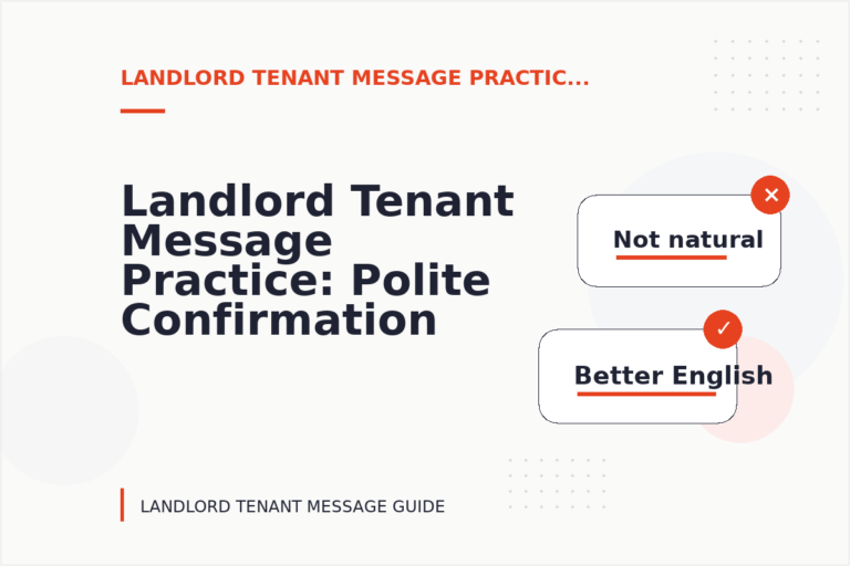 Landlord Tenant Message Practice: Polite Confirmation Examples Landlord Tenant Message Practice: Polite Confirmation Examples