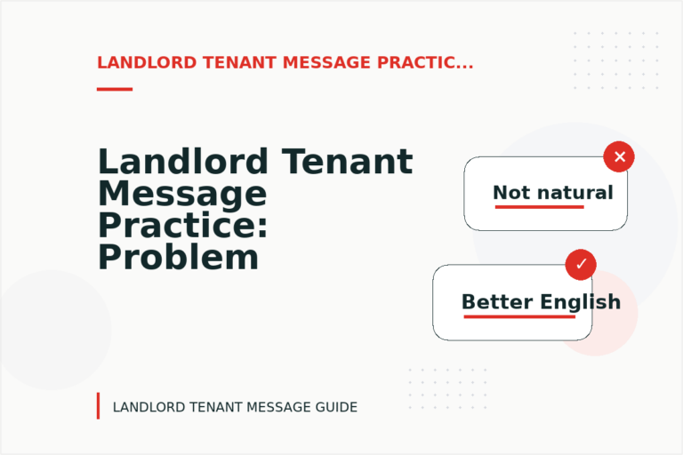 Landlord Tenant Message Practice: Problem and Solution Replies