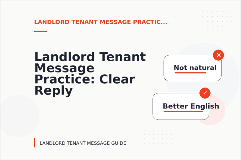 Landlord Tenant Message Practice: Clear Reply Patterns Landlord Tenant Message Practice: Clear Reply Patterns