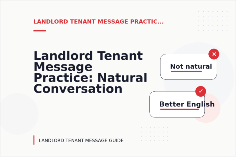 Landlord Tenant Message Practice: Natural Conversation Lines