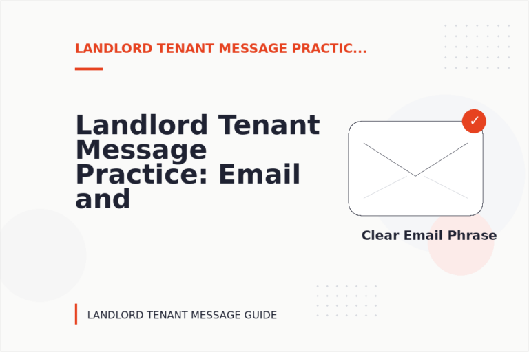 Landlord Tenant Message Practice: Email and Message Examples Landlord Tenant Message Practice: Email and Message Examples
