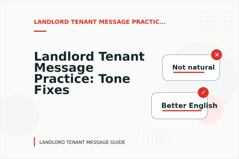 Landlord Tenant Message Practice: Tone Fixes for Real Situations Landlord Tenant Message Practice: Tone Fixes for Real Situations